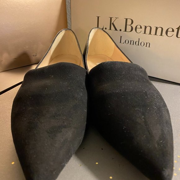 L.K. BENNETT LONDON D'ORSAY FLAT SLIPPER POINTED TOE - Picture 4 of 7